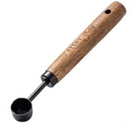Cucharas y tazas medidoras de alta calidad de acero inoxidable con mango de madera, juego de hornear preciso para harina, azúcar, café, 8 piezas de utensilios de cocina (L)