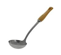 Cucharón de Acero Inoxidable con Mango de Madera de Haya - De Buyer, 33 cm, Ideal para Sopas y Cremas