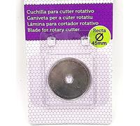 Cuchilla cutter recambio para cutter de 45. Cuchilla recta de 45mm para cutter rotatorio compatible con Fiskars, Olfa y otros.