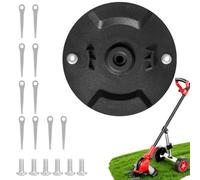 Cuchilla de Acero Inoxidable para Cortacésped, Soporte de Doble Cuchilla para Desbrozadora, Cuchill De Repuesto Para Cortacésped con 10 Hoja y 6 Tornillos, Compatible con Múltiples Modelos