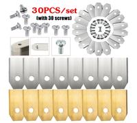 Cuchilla de corte para cortacésped de acero inoxidable, Kit de tornillos de repuesto para Husqvarna Automower/Gardena, pieza de cortacésped robótico, 18/30 Uds. 18pcs Silver