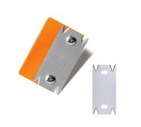 Cuchilla de recorte for carpintería, recortador de madera, biselado, filete, tablero raspador, desbarbado, borde, herramienta cepilladora de esquina, borde recortador(Orange with blade)