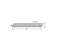 Cuchilla p/cutter 9mm (50und) tajima mod.lcb-30
