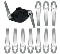 Cuchillas Cortabordes, shallyong 10 Pcs Cuchilla de Metal para Cortabordes, Cuchilla Desbrozadora, Cuchilla de Repuesto para Cortacésped, Cuchillas Cortador de Césped