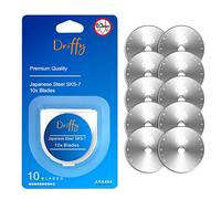 Cuchillas de 45 mm para cortador circular, paquete de 10 unidades, repuesto, compatible con cortadores Driffy, Olfa, Fiskars, Truecut, Clover y Dafa.