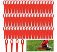 Cuchillas de Plástico Cortacésped, 100 piezas Cuchillas Cortador de Césped, Cuchilla de Repuesto para Cortadora de Césped, Cuchillas de Recambio de Plástico, para Recortadoras y Podadoras de Césped