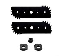 Cuchillas de repuesto para Worx WA0034 WG895 WG896, cuchillas de recortadora eléctrica de 7.5 pulgadas con arandelas de montaje, piezas WTA0077
