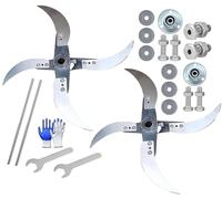 Cuchillas Trituradoras De Césped For Uso Doméstico, Juego De Cuchillas Ajustables De 25-26 Cm For Verduras Con 12 Orificios De Montaje, For Una Mayor e Corte De Césped Y Verduras(2pcs)