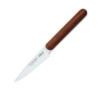 CUCHILLO DE ACERO INOXIDABLE MANGO DE MADERA NOGAL VERDURAS OSLO 9 cm - 3,5" E 3C ESTAMPADO