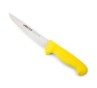 Arcos Cuchillo carnicero Prof. 294700 – Acero inoxidable Nitrum, hoja 18 cm, mango amarillo