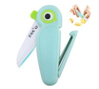 Cuchillo de cerámica portátil para pelar, cortador y pelador 2 en 1, cuchillo plegable pequeño multifuncional, pelador de patatas, pepinos y verduras, minicuchillo portátil para fruta, ideal para viaj