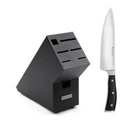 Cuchillo de chef CLASSIC IKON 20 cm, con bloque de cuchillos, negro, Wüsthof