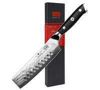 Cuchillo de cocina Shan Zu de 16,5 cm, cuchillo multiusos, acero damasco, hoja de acero inoxidable extra afilada, mango ergonómico, embalaje de regalo de alta calidad