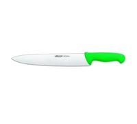 Cuchillo de Cocinero Arcos Colour - Prof 292321 de Acero Inoxidable Nitrum y Mango Ergonómico de Polipropileno Verde y Hoja de 30 Cm, Funda Display