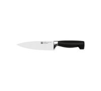 Zwilling Cuchillo de chef Four Star 16 cm – Hoja Sigmaforge, Friodur, Acero inoxidable – Negro