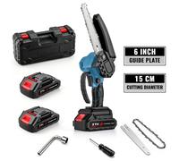 Cuchillo de madera para árboles, cuchillo de jardín, mini sierra de cadena eléctrica de 6 pulgadas, sierra de cadena portátil de mano, herramienta eléctrica para batería Makita de 18 V. Style B -6 inc