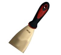 Cuchillo de masilla de latón de 1,5 mm de grosor con mango de goma, cuchillo para paneles de yeso para madera, rascador de papel pintado de 60 mm