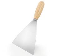 Cuchillo de masilla, raspador de metal de 5 pulgadas, cuchillos de mango de madera para paneles de yeso, calcomanías, papel de pared, parches, pintura, cintas, revestimiento de raspado
