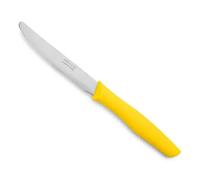 Cuchillo de Mesa Arcos Nova 188825 de Acero Inoxidable Nitrum y Mango de Polipropileno Amarillo 11 Cm con Funda y Caja Expositora