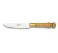 Cuchillo de mesa mam, mango de madera, virola de latón, hoja de 10,3