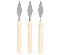 Cuchillo de Paleta de 3 Piezas, Juego de Cuchillos de Pintura de Acero Inoxidable, Espátula Flexible, Cuchillo de Paleta, Cuchillos de Artista de Metal, Cuchillo para Mezclar