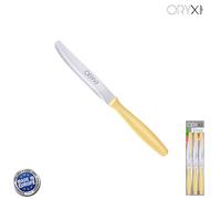 Cuchillo mesa etna hoja sierra acero inoxidable 10 cm. amarillo (blist