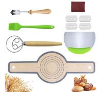 Cuchillo Pan, 5 Piezas Cuchilla Panadero con Alfombrilla para Hornear, Batidor Danés, Cuchillo Masa para Marcar 4 Cuchillas de Repuesto para Baguettes Masa Pan Casero y Repostería