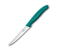 Cuchillo para bistec SWISS CLASSIC 11 cm, dentado, verde, plástico, Victorinox