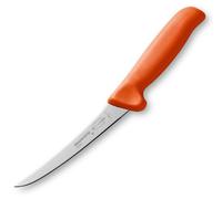 Cuchillo para carne de 15 cm, flexible, extra afilado, 56 HRC, mango ergonómico, color naranja