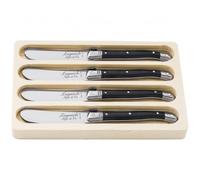 Cuchillo para mantequilla PREMIUM, juego de 4 piezas, negro, Laguiole