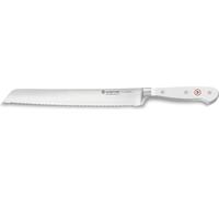 Cuchillo para pan Wüsthof con doble filo de precisión / Cuchillo clásico blanco para pan, doble filo, 23 cm, modelo 1040201123