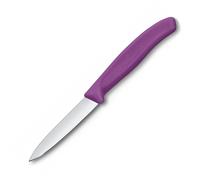 Cuchillo para pelar SWISS CLASSIC 8 cm, morado, plástico, Victorinox