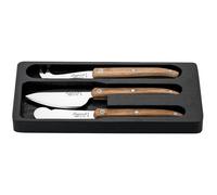 Cuchillo para queso INNOVATION, set de 3 piezas, estuche de regalo, mango de madera de roble, Laguiole