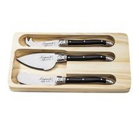 Cuchillo para queso PREMIUM, juego de 3 piezas, negro, Laguiole