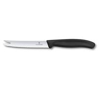 Cuchillo para queso y embutidos, 11 cm, negro, Victorinox