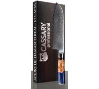Cuchillo Santoku Acero Damasco Auténtico 67 Capas Cuchillo Japonés Profesional para cualquir Cocinero Set Juego Cuchillos Japoneses Cocina Acero Alto Carbono Patrón Damasco Afilado Damascus Knife