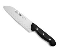 Arcos Cuchillo Santoku Maitre 151600 – Acero inoxidable Nitrum, 17 cm, Mango PP negro