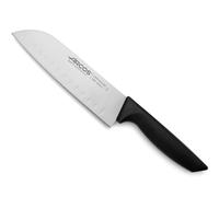 Arcos Cuchillo Santoku Niza 135500 – Hoja 18 cm Acero Nitrum, Alveolado, Mango PP Negro