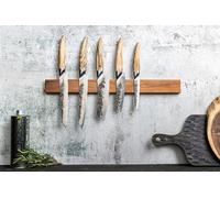 Cuchillo Santoku, fabricado con acero Katai, acero VG10, mango de madera, hoja de 14 cm de longitud