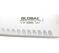 Global Cuchillo Santoku 71G80 Fluted – 18 cm, cuchilla de acero inoxidable CROMOVA 18