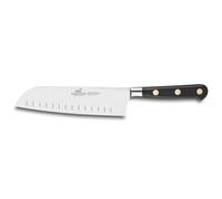 Cuchillo Santoku IDÉAL, 18 cm, remaches de latón, negro, Lion Sabatier