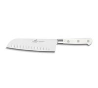 Cuchillo Santoku TOQUE, 18 cm, remaches de acero inoxidable, blanco, Lion Sabatier