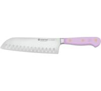 Cuchillo Santoku Wüsthof con filo dentado / Cuchillo Santoku de borde ahuecado, línea Classic, color morado batata, 17 cm, modelo 1061731417