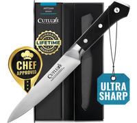 Cuchillo universal de 14 cm, acero alemán, mango de madera de Pakka, dureza de 56 HRC