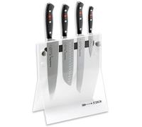 Cuchillos de cocina PREMIER PLUS con soporte, juego de 4, blanco, acero inoxidable, F.DICK