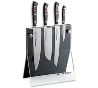 Cuchillos de cocina PREMIER PLUS con soporte, juego de 4, negro, acero inoxidable, F.DICK