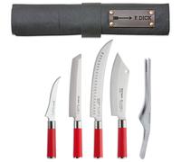 Cuchillos de cocina RED SPIRIT con funda, juego de 5, acero inoxidable, F.DICK