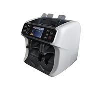 CUDTAPI Máquina contadora de Efectivo Contenedor de Dinero Detector falsificación Máquina 2 Bolsas Bolsillo Contador facturas y calimer