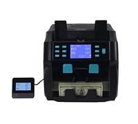 CUDTAPI Máquina contadora de Efectivo Counterfeit Detector Machine Fake Money Discriminator 2 Pocket Value Counter and Sorter Mixed Denomination Counting(Nero)