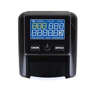 CUDTAPI Máquina contadora de Efectivo Máquina de conteo Dinero Banknote Detector Cash Counter usando UV/MG/IR/DD Pruebas falsificada Detector divisas(Grey)